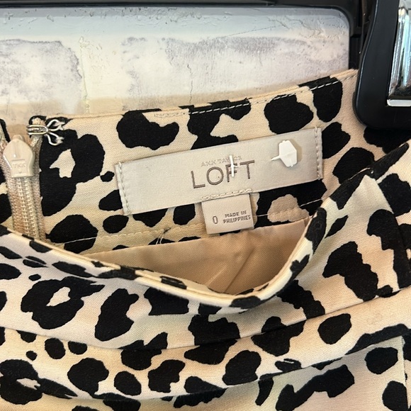 NWOT Loft Women’s Pencil Skirt Cheetah Print High Waist Black Tan Career Size 0 - Picture 7 of 8